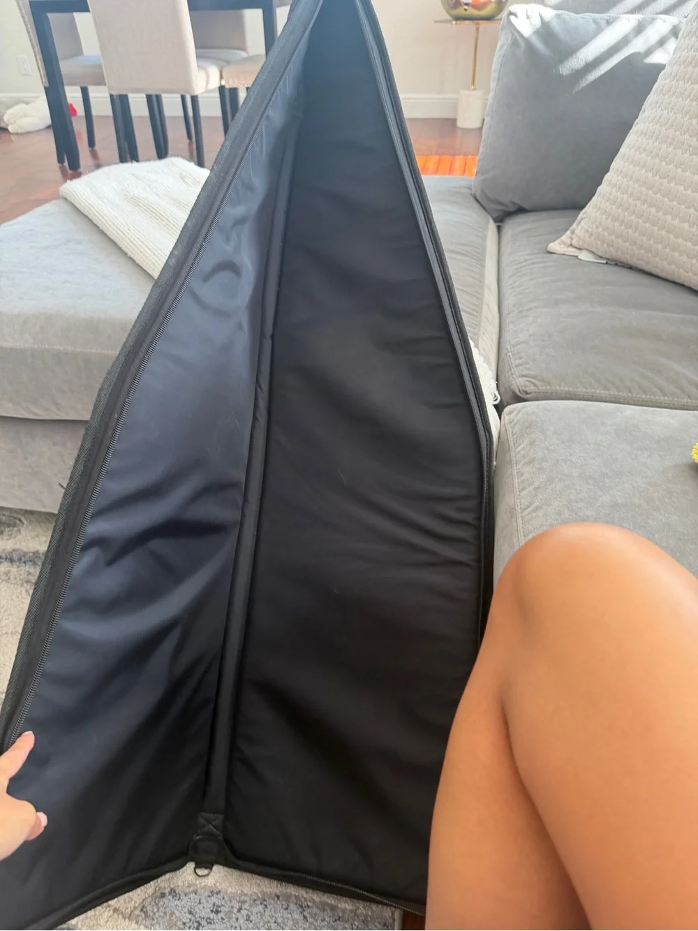 Black Padded Gig Bag for Electric Guitar with Exterior Pockets